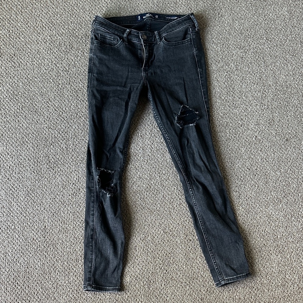 Hollister Black Ripped Skinny Jeans